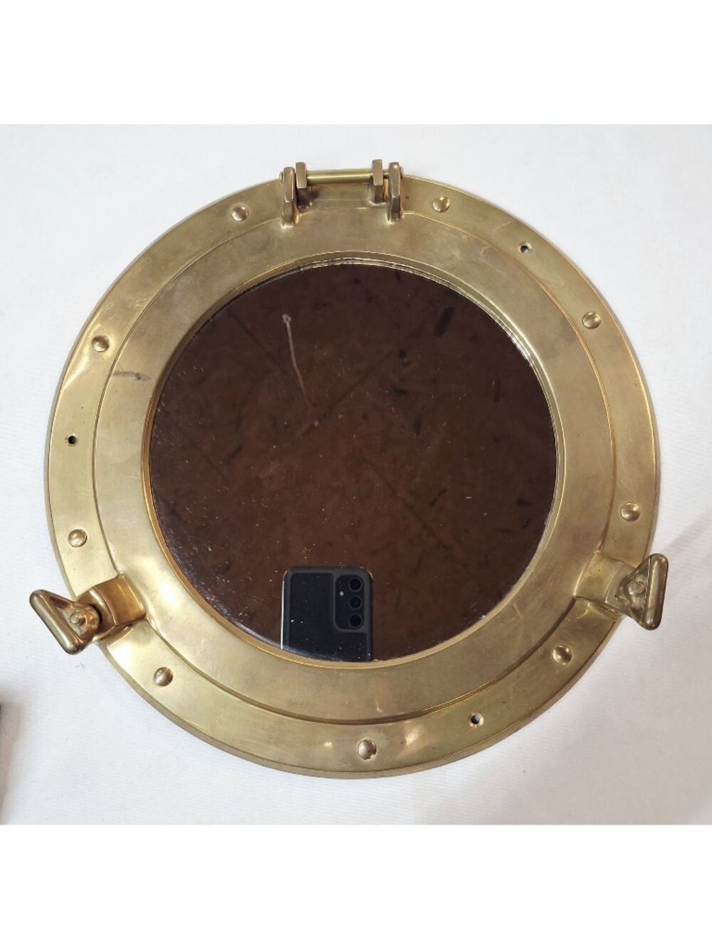 Vintage Brass Porthole Mirror Wall Decor Nautical Maritime Ship Cabin Window